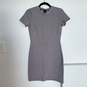 H&M Stripe knitted body con dress sz small